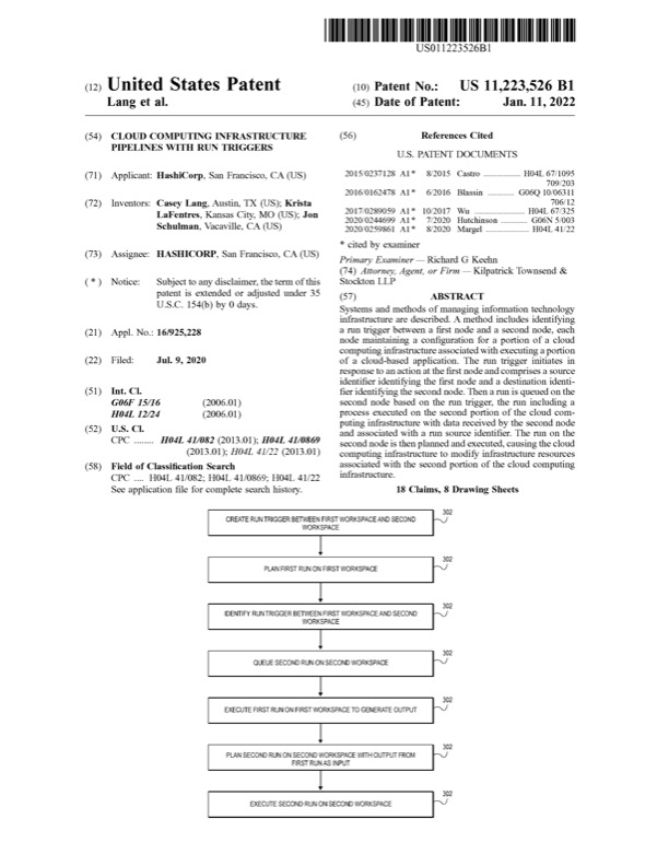 An image of US Patent US011223526