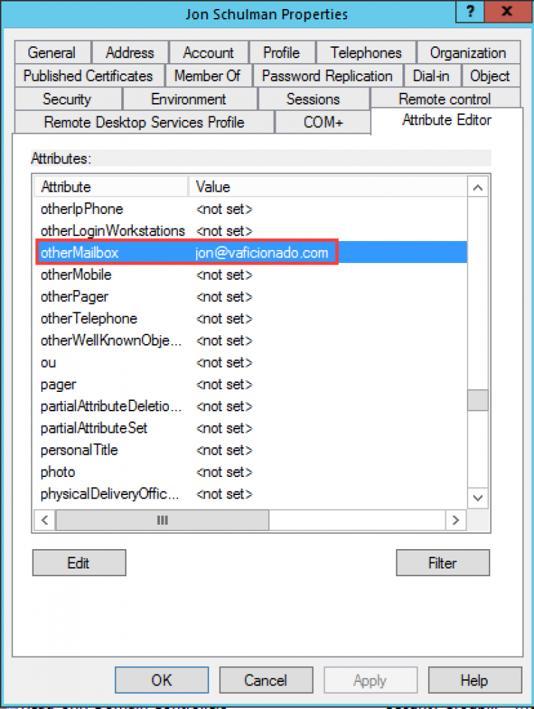 User_AD_otherMailbox